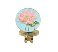 Generico Hat Clip Ball Markers Golf - Metal Magnet 3,2 x 2,6 cm | Small Flower Pattern Portable Golf Marker Hat Clip | Accessories for Tournament Play Course Participation Club Members And Players