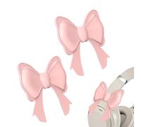 Genérico Headphone Bow Accessories, 1 paire Clamp-On No-Slip Hold | Silicone Bow Headphone Decoration | For Game Playing Working School Video Watching Commuting Women Girls Teens