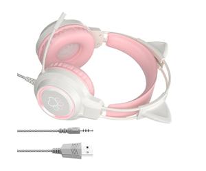 Generico Headset With Wire - Casque audio stéréo filaire pour chat oreille, bruit isolant musique casque | PC Game Playing Wired Headphones for Music Listening Phone Calls Studying