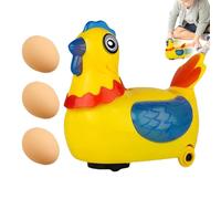 Genérico Hen Toy Chick - Électriques Laying Eggs Walking Chicken with Universal Wheels | Creative Easter Toy with Lights Music For Kids | Home Nursery Educational Ornament