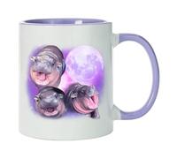 Genérico Hippo Mug - Cute Hippo Motif Milk Cup | Stylish Hippo Coffee Mug High Temperature Resistant, Pattern Ceramic CofÃee Tea Cup, Bouncy Pig Ceramic Teacup