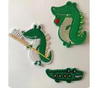 Generico Hobbies Patch Thermocollant 3 Crocodiles Caïman Alligator Crocodile Lot Enfant Dessiné Animé À Repasser Ou À Coudre Décoration Sac À Dos Sweat-Shirt Tricot Sac Veste Jeans Veste