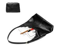Genérico Hobo Sacs à main pour femme - Pliable rétro doux avec sangle réglable | Sac en cuir type Hobo, pour shopping, rendez-vous, travail, vacances, Noir , Consulte la descripción