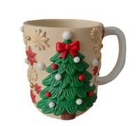 Generico Holiday Coffee Cups Elk Tree Gingerbread Man Resin Cup Sets, Christmas Cup For Hot Cold Drink Tea, Milk, Juice, Lait, Fête, Home Decor Office, School, Bar