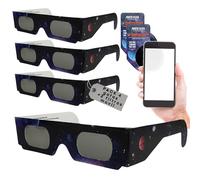 Genérico HOMANAGE Pack de lunettes d'éclipse solaire homologuées et filtre mobile ISO 12312-2 CE | Vision sûre du soleil et des transits. Lunettes d'éclipse solaire totale 12 août 2026, Europe