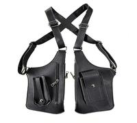 Generico Homme brassard sous-bras,avec sangle réglable, anti-vol imperméable à l'eau, sac à dos | double brassard sous-bras | pour voyage, travail, école, shopping, clés, écouteurs, Noir , Fare