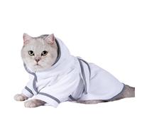 Generico Hooded Cat Bathrobe, Fast Drying Dogrobe, Super Absorbent Towels, Pet Drying Towels, Dog Bathrobe Clothes, Warm Dog Robe, Large Dog Robe, Cat Bathrobe Towel for Small Medium Large Dogs Cats