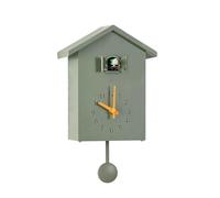 Genérico Horloge murale avec batterie à coucou, horloge murale décorative pour oiseaux avec alarme temporisée, moderne avec son d'oiseau et pendule, horloge à piles, décoration