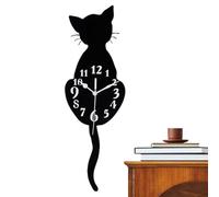 Genérico Horloge murale moderne | Design de chat adorable silencieuse - Horloge murale silencieuse - Pour chambre, hôtel, restaurant, appartement, affaires, location, salon