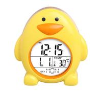Genérico Horloge numérique mignonne, petit bureau Penguin Shape, Up Device with Perpetual Calendar Style, Kids Clock for Bedroom Kids Room, Home Supply, Cartoon Timepiece for Study Office Travel Gift