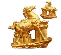 Generico Horse Figurines | 2026 Alloy Golden Home Decor Good Luck Tabletop Ornaments For Desk Entryway Office Living Room Kitchen Bathroom Window Car Housewarming Nouvel An
