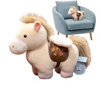 Genérico Horse Peluche - 18 cm Chinese Design Stuffed Animal Doll | Soft Horse Stuffed Toy Doll, Mignon Animal Lush For Kids and Collectors | For Boys Girls Kids New Year Gift Decoration Use