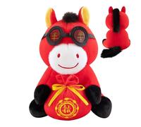 Genérico Horse Peluche - Festival de printemps | Mascot Souvenir Chinese New Year Horse Peluche | Parfait pour la voiture, la maison, le bureau, la chambre à coucher, la salle de séjour, le canapé et