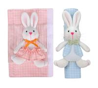 Genérico Housse de poignée de porte de réfrigérateur - 2 pièces accessoires pour congélateur de lapin de Pâques | pour poignées d'appareils ménagers de cuisine, pour l'hiver, le lave-vaisselle,