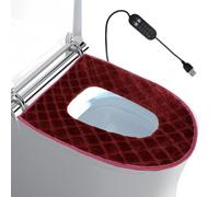 Generico Housse de siège chauffante USB réglable à 5 niveaux | Chauffe-eau avec minuterie design avec prise pour aide à froid, pour personnes âgées, salle de bain, appartement, chambre