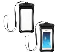 Genérico Imperméable pour téléphone portable, sèche avec cordon réglable, imperméable flottant, pour plage, lac, rivière, plongée, navigation, randonnée, camping, , Noir , Consulte la