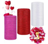 Genérico in Tessuto di San - 3 Rotoli di Nastro Avvolgente in Stoffa da 6 Pollici, Ideali per Imballaggi, Regali, Artigianato FAI da Te | Fasce Ornamentali per Decorazón Festive, Matrimoni e