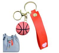 Generico Incroyable porte-clés de football ballon de football - porte-clés de football et de basket-ball, charme de sac de fans, anneaux de clé de sport pour les prix de carnaval, anniversaires, bleu