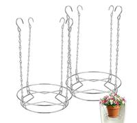 Genérico Insert réglable pour pots de fleurs - Hauteur réglable avec crochet de chaîne - Remplissage de pot en acier inoxydable pour mariages, vérandas, restaurants, jardiniers domestiques et amateurs