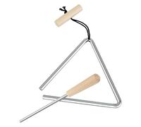 Generico Instrument à percussion triangulaire | Triangle musical en acier | Cloche à percussion triangulaire en acier pour la musique en classe et l'éducation du matin