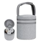 Generico Insulated Bag For Breast Milk, Breast Milk Chiller With | Detachable Strap, Insulated Bottle Bags Fits 2 Large 8oz Bottles For Nursing Mom Daycare, Light Gray, riferimento alla descri