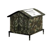 Genérico Insulated Cat Shelter - Winter Kitten Outdoor Refuge, Elevated Pet, Draft Shield Enclosure, Feline Cabin | Thermal Protection House For Patio Balcony Apartment Camping Garden Travel