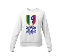 Generico Inter IM Sweat-shirt avec écusson de l'équipe de football 2021 - Blanc - M