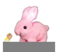Genérico Interactive Bunny Toy | Figurine de lapin électronique Simulated | ABS Hopping Robotic Animal with Jumping Motion Twitching Nose Wiggling Ears Realistic Bunny Doll for Kids Gift Playtime