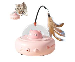 Genérico Interactive Cat , Rechargeable Pet, 4.33x4.53in Lightweight Rotating Enrichment, 600mAh Battery, Chasing Game Hunting Toy for Kitten Play and Exercising