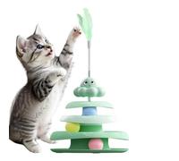 Genérico Interactive Cat Toy, Rotating Ball Track Game, Cat Enrichment Exercise Toy, For Indoor Outdoor Hunting Training Boredom Relief Living Room Travel Use