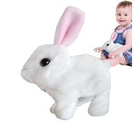Genérico Interactive Peluche Bunny - Jouet en peluche douce avec motif de lapin - Jouet pour animal domestique | Electronic Pet Design Performs Jumping Movement Twitching Ears Shaking Motion