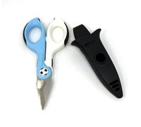 Generico Intercable - Ciseaux professionnel pour électricien F1 16020 - Série limitée - Football Lazio blanc bleu clair 16020-F1-CL