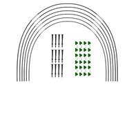 Generico Jardin pour parterres de fleurs surélevées - Tunnel pour DIY en fibre de | Serre portable avec connecteurs pour légumes fleurs | Kit de réseau pour ferme intérieure extérieure