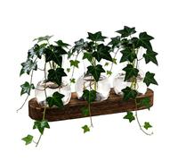 Generico Jardinière avec Base en Bois - Pot de Terrarium avec enracinement dans, Pot de Croissance des sans Sol pour la décoration de la Maison | Chambre, dortoir, appartamen