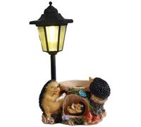 Generico Jardinière solaire | Décoration hérisson à énergie solaire avec pot de fleurs, statue hérisson de jardin - Pour jardin, extérieur, cour, pelouse, patio, porche et ferme
