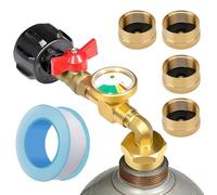 Generico Jauge de propane - Connecteur en , indicateur de rotation, affichage de calibrage, détection des fuites de sécurité, compact, portable, kit appareil pour usage extérieur domestique