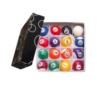 Genérico Jeu Complet de Boules de Billard pour - 32 mm 38 mm - Set éducatif 16 pièces Portable pour Table intérieure et extérieure Jouet didactique