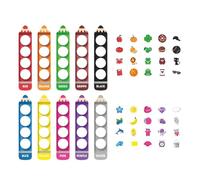 Genérico Jeu de classification de couleurs magnétiques - Jeu d'habiletés motrices fines de 10 pièces, aimants de classification de couleurs pour enfants | pour tableau blanc, enfants, fille
