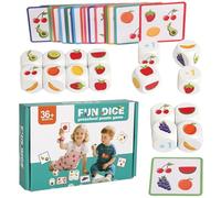 Genérico Jeu de dés pour , amusant et éducatif, jeu de bataille de fruits pour deux joueurs, pour développement en intérieur, voyage, école et jardin