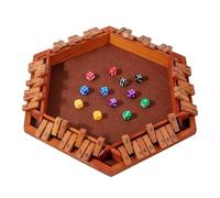 Genérico Jeu de dés Shut The Box - Jeux de dés Shut The Box en bois | Jeux classiques en version de table | Double obturateur, jeu de mathématiques de table, 10 numéros pour femmes et hommes