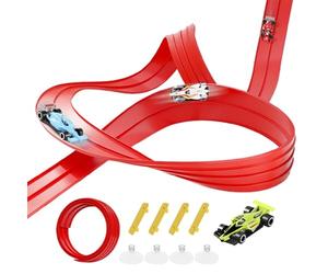 Genérico Jeu de piste pour : jeu de véhicules à construire, divertissement robuste, imaginatif et dynamique sur piste cadeau, idéal pour voyager à la maison et apprendre le jeu