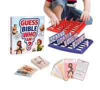 Generico Jeu de société Deviner qui Bible, jouets classiques interactifs avec 24 personnages, jeu biblique qui suis moi, pour bureaux, travail, situations sociales, école, maison, famille