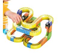 Genérico Jeu de trains électriques pour | Jouet magnétique d'apprentissage Stem Set avec train électrique et piste flexible - Cadeau d'anniversaire, Noël, voyage, école pour , maison