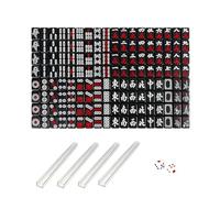 Generico Jeu Mahjong, Mahjong Chinois, Ensemble de jeux Mahjong avec tuiles, jeu Mahjong facile à lire, jeu Mahjong avec 144 carreaux, jeu Mahjong pour la maison, les voyages, les réunions, les fêtes