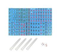 Generico Jeu Mahjong, Mahjong Chinois, Ensemble de jeux Mahjong avec tuiles, jeu Mahjong facile à lire, jeu Mahjong avec 144 carreaux, jeu Mahjong pour la maison, les voyages, les réunions, les fêtes