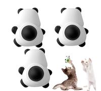 Generico Jeux Avec Catnip - 3 Pièces Jouet En Forme De Panda Avec Des Boules De Mur | Lécheur De Balle Mural Catnip,Pour Le Nettoyage Dents Jeu À La Maison Réduire L'Ennui Exercice Et Calmer