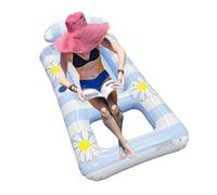 Generico Jeux de piscine, chaise gonflable avec support ergonomique, portable pour extérieur, piscine, jardin, plage, rivière, bateau