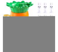 Genérico Jeux d'équilibre : Jouet équilibre, Jeu d'empilage, Blocs de défi de Table | Compétences Tour Carotte avec Figurine Lapin pour ou Plus, fête dans la Salle d'école, Maison