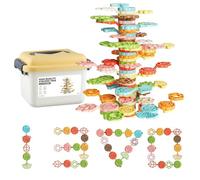 Generico Jeux Empilables | 72 Pièces Jeu D'équilibre Et Construction Empilable Arbre | Jouets Pour Compétence Motrice - Pour Et Filles 3 Ans Anniversaire Maternelle Classe