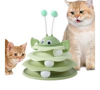 Generico Jeux interactifs pour chats | Stimulateur à 3 niveaux | Jouets interactifs à tour pour enrichissement du chat, pour l'exercice, jeu, chasse et chasse dans la maison et l'appartement